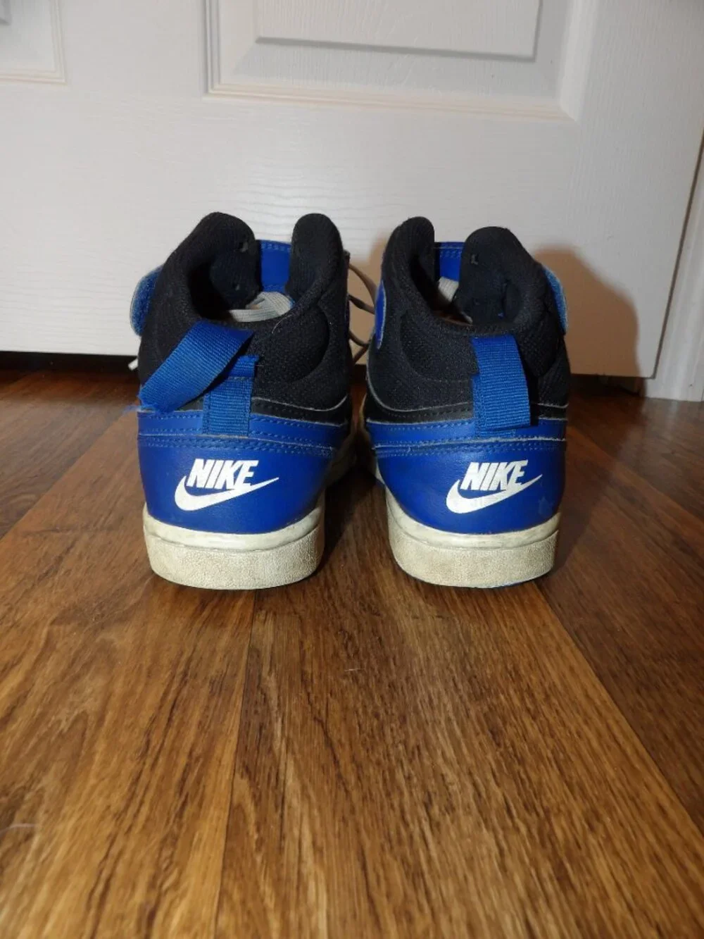 Nike Court Borough Mid 2 GS Black Game Royal High Top Sneakers Size 4.5
